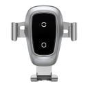 Vezeték nélküli autós töltő mobiltelefon tartóval Qi szabvány 10 W ABS és alumínium ötvözet 11,3 x 10,3 x 9,8 cm Micro USB 2