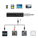 Vezeték nélküli Bluetooth 5.0 audio adapter 3,5 mm-es vevőegység autórádióhoz, otthoni sztereó fejhallgatóhoz, iPhone, Android, mini kihangosító 7