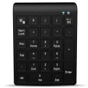 Vezeték nélküli Bluetooth numerikus billentyűzet a gyors számbeviteli lehetőséghez Membrános billentyűk Táplálás 2x AAA Fekete műanyag 13,4 x 10,5 x 2