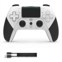 Vezeték nélküli Bluetooth vezérlő PS4, PS4 Pro és PS4 Slim konzolokhoz, valamint PC-hez, 8–10 órás üzemidővel és érintőpanellel, fehér-fekete 1