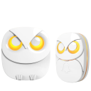 Vezeték nélküli házi csengő 8,7 x 8,1 x 4,6 cm Bagoly elemmel, 300 m hatótávolsággal 35 dallammal LED jelzéssel 2