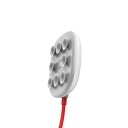 Vezeték nélküli töltő tapadókoronggal a telefon hátuljára Töltés kézben tartás közben Maximális teljesítmény 10 W Műanyag és szilikon 3