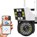 Vezeték nélküli WiFi biztonsági kamera 1080P 2 MP objektív 3,6 mm vízálló kültéri kamera fekete-fehér ház és telek megfigyelésére 1