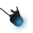 Vezetékes csíptetős mikrofon 3,5 mm-es jack csatlakozóval, 1,1 m-es, mindenirányú, akkumulátormentes felvételkészítő mini mikrofon csipesszel Android és Windows mobil eszközökhöz 3