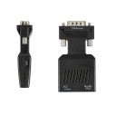 VGA-HDMI-sovitin äänitulolla, USB-virtalähde, video- ja äänimuunninsovitin tietokoneelle, kannettavalle tietokoneelle, näytölle, televisiolle, projektorille, Full HD 2