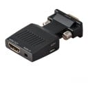 VGA naar HDMI-adapter met 3,5 mm jack audio-ingang Voor het aansluiten van een computer op een televisie of monitor Voeding via USB Afmetingen 6,7 x 1