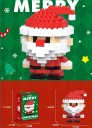 Vianočná stavebnica Santa Claus 5,1 x 3,6 x 6,9 cm 174 ks Mikro kostky Plastový model Mini stavebnice Vianočná dekorácia 3