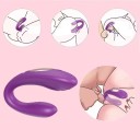Vibrador de silicona en forma de U para doble estimulación, control remoto, carga USB. Embalaje discreto. 4