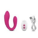 Vibrador de silicone em forma de U para dupla estimulação, controlo remoto, carregamento USB Embalagem discreta 8