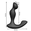 Vibrador em forma de L para massagem da próstata silicone 10 modos de vibração dupla estimulação design ergonómico à prova de água embalagem discreta 3