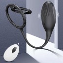 Vibrador em silicone para massagem da próstata e zonas íntimas com 2 anéis de constrição, adequado para ele e para ela, embalagem discreta 2