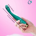 Vibrator din silicon 17,5x2 cm cu cap realist și corp flexibil cu 10 moduri de vibrație și încărcare USB, ambalaj discret 2