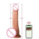 Vibratore realistico 22 x 4,5 cm con applicazione mobile e superficie in silicone, confezione discreta per massimo comfort e privacy 2