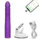 Vibratore telescopico 22,5x3,5 cm con 10 modalità di vibrazione e 10 modalità di movimento controllabile tramite app mobile ricarica USB confezione discreta 7