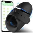 Vibrerende onani til glans med justerbar rem 16x4 cm styring via mobilapplikation diskret emballage 1