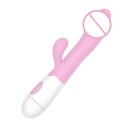 Vibromasseur double avec tête saillante, 30 modes de vibration et excroissance pour le clitoris 19,5x3,3 cm surface en silicone emballage 2