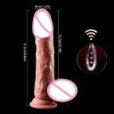 Vibromasseur en silicone réaliste avec télécommande 10 modes de vibration ventouse texture réaliste emballage discret 3