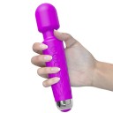 Vibromasseur étanche Magic Wand avec 20 vitesses, 4 niveaux d'intensité et tête pivotante à 360° emballage discret 6