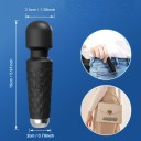 Vibromasseur étanche Magic Wand avec 20 vitesses, 4 niveaux d'intensité et tête pivotante à 360° emballage discret 3