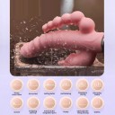 Vibromasseur lapin 3 en 1 en silicone de 22,5 cm avec 12 modes de vibration, étanche, chargement USB, emballage discret 5