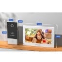 Video interkom a domovní telefon se zvonkem, kamerou a RFID kartou, 7palcový dotykový monitor 1080P, 4vodičový Wi-Fi, bílo-černý, pro dům 3