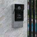 Video interkom a domovní telefon se zvonkem, kamerou a RFID kartou, 7palcový dotykový monitor 1080P, 4vodičový Wi-Fi, bílo-černý, pro dům 4