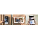 Videointerfono e telefono da casa con campanello, telecamera e scheda RFID, monitor touch da 7 pollici 1080P, Wi-Fi a 4 fili, bianco e nero 8
