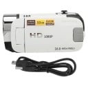 Videokamera Full HD 1080P 16 Mpx s 16x zoomem a otočným 2,4" displejem podpora paměťové karty 32 GB na vlogy i rodinné video 6