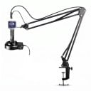 Videomikroscoop 4K 48 MP met donkerblauwe camera IMX415 met opname op microSD, 150x lens, LED licht en arm voor telefoonreparaties 1