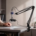 Videomikroskop 4K 48 MP mit dunkelblauer IMX415 Kamera, microSD Aufnahme, 150x Objektiv, LED Licht und Arm für Handyreparaturen 2