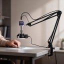 Videomikroskop 4K 48 MP s tmavomodrou kamerou IMX415 so záznamom na microSD objektívom 150x LED svetlom a ramenom na opravy telefónov 2