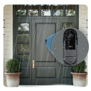 Videoportero de seguridad WiFi 2,4G IP65 a prueba de agua Tuya Smart Life negro timbre inalámbrico con unidad interior para puertas de entrada 2