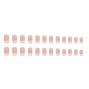Vierkante Franse nagels 24 stuks Draagbare kunstmatige tips met lijm en vijl Langdurige DIY manicure voor vrouwen 2