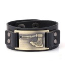 Vikingarmband i läder för män H685 1