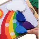 Villainen Montessori aktiivinen kirja Kirahvi Busy book 20 x 20 cm Irrotettavat osat tarranauhalla Aistilelu 3–6-vuotiaille lapsille 5