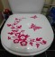 Vinil fürdőszoba matrica virágmintával J1017 5