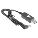 Vinklad strömkabel DC 5,5 x 2,1 mm 1 m 3