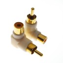 Vinklet RCA M/F-adapter 2 stk. 8