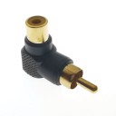 Vinklet RCA M/F-adapter 4