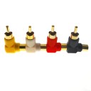 Vinklet RCA M/F-adapter 2