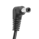 Vinklet strømkabel DC 5,5 x 2,1 mm 1 m 4