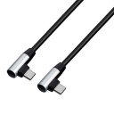 Vinklet USB-C M/M-forbindelseskabel 2