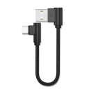 Vinklet USB / USB-C datakabel 20 cm 2