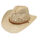 Vintage Cowboy Zonnehoed 55-58cm Stro Unisex Hoed Etnische Stijl UV-bescherming Strandhoed Winddicht Zomeraccessoire 11