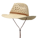 Vintage Cowboy Zonnehoed 55-58cm Stro Unisex Hoed Etnische Stijl UV-bescherming Strandhoed Winddicht Zomeraccessoire 4