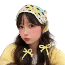 Vintage Crocheted Triangle Scarf Floral Spring Summer Hair Scarf for Women Lightweight Romantic Head Covering for Travel 2