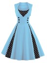 Vintage damesjurk met stippen 4