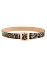 Vintage Kvinnor Leopard Print Bälte 3,2 cm Elegant mjukt PU Läder Bälte Mode Klänning Accessoar Byxor Leopard Print Style 2