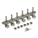 Vintage ladicí mechaniky na kytaru 6R Pokovené niklovým stříbrem Kovová konstrukce Slitina zinku Průměr hřídele 6 mm Ferule 8 mm 5