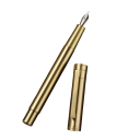 Vintage messingen vulpen standaardpunt 0,7 mm gouden pen voor kalligrafie en schrijven lengte 13,8 cm diameter 10 mm 4
